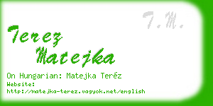 terez matejka business card